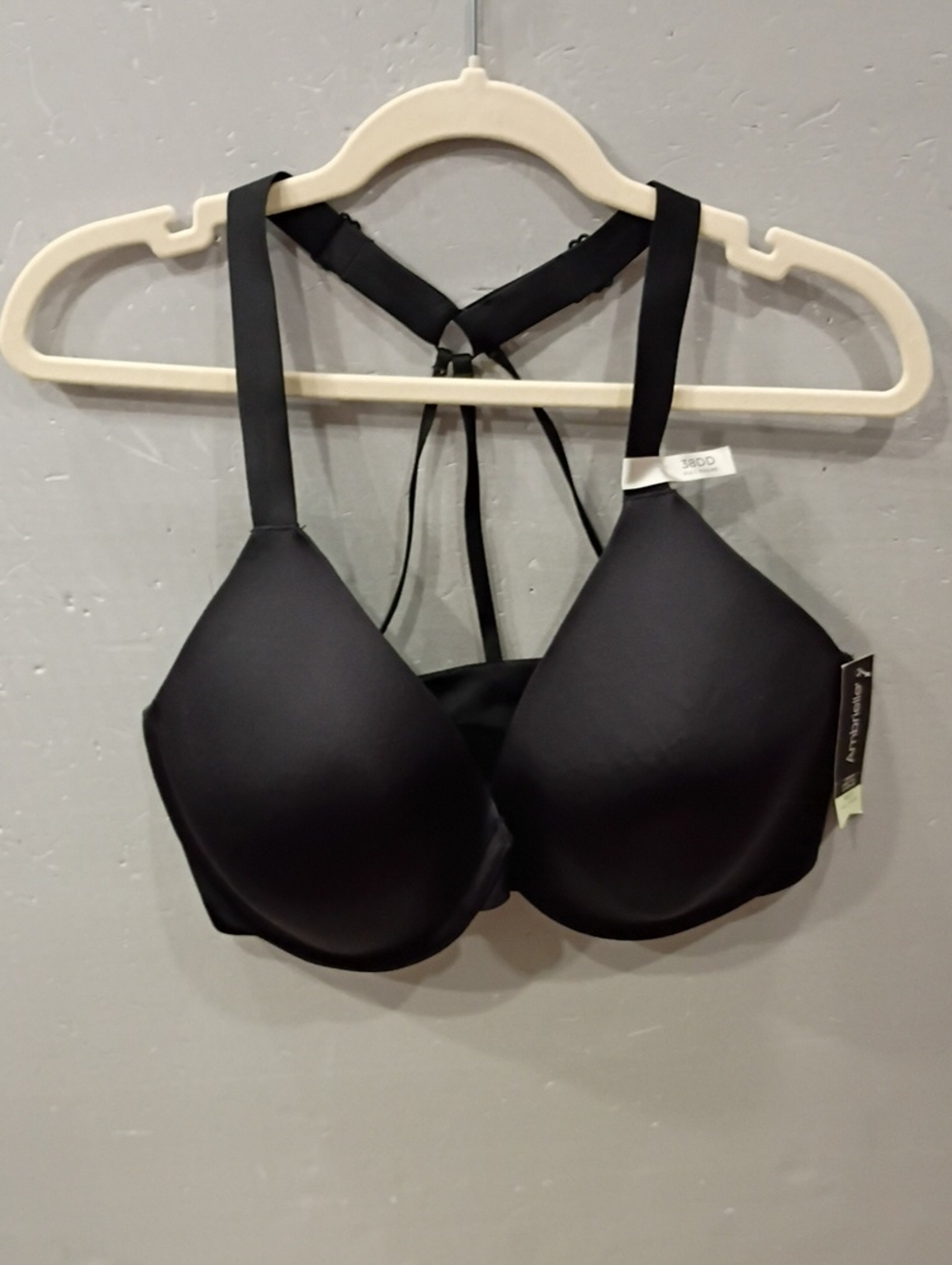 Ambrielle Black Strappy Racerback T-Shirt Bra